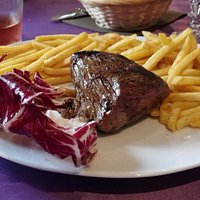 Pièce de boeuf avec frites