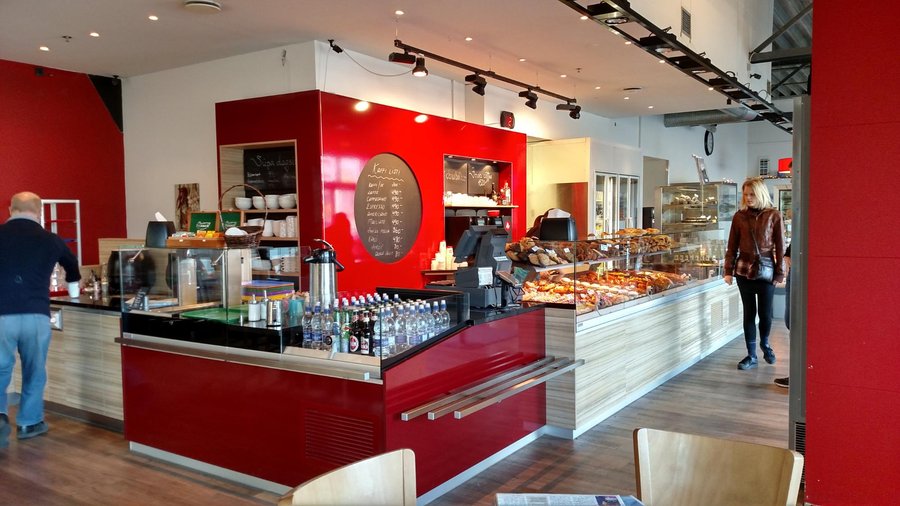 If it's busy you need to take a number. While you wait browse the counter and be ready to order!