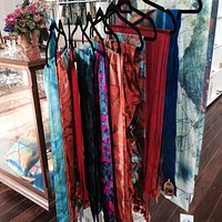 Beautiful range of handpainted silk scarves - great travel gifts!