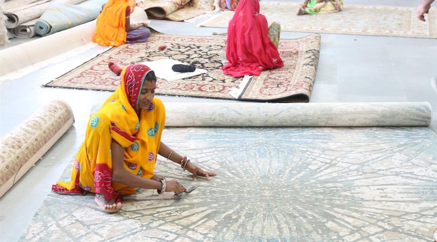 Rug finishing center - Jaipur