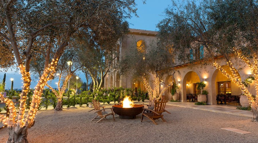 Courtyard Seating in the Evening