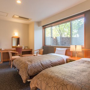 23㎡のツインルームはお年寄りの方にも安心のお部屋です