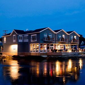 Boathouse Waterfront Hotel at Night 