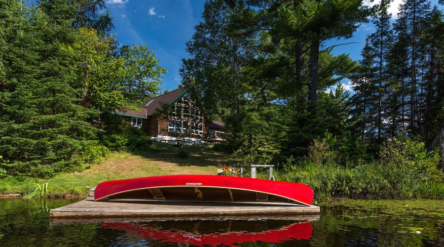The lodge as seen from a canoe!