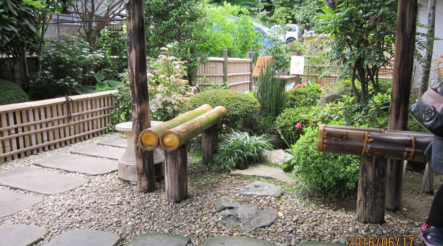 茶室から庭園を観る
