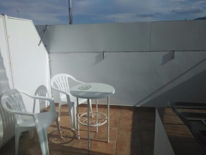 The terrace outside our room