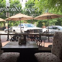 Outside seating.