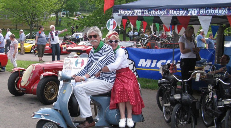 The spirit of the day on a Vespa
