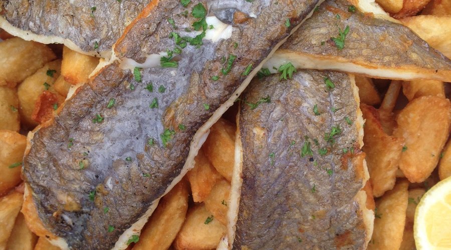 Grilled fish and those amazing hand-cut chips