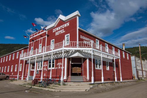 Bar inside the Jo Jo Hotel in Dawson Yukon Territory 1898..8x10 Print
