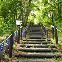 ズリ山階段 ズリ山展望台