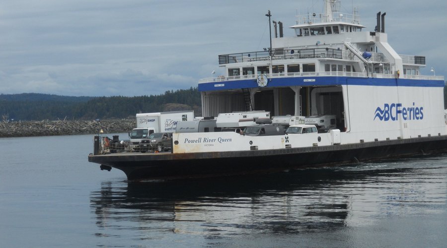 Ferry approaching Campbell River Terminal.