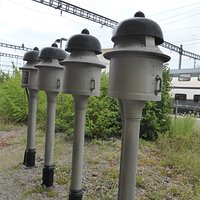 4 Läutwerke für die in Romanshorn eintreffenden 4 Bahnlinien