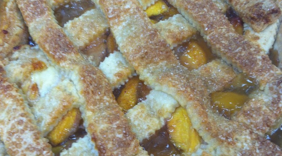 fresh peach pie and xxx ice cream to match