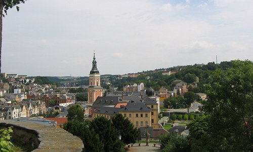 View across Oldtown Greiz, Thuringia