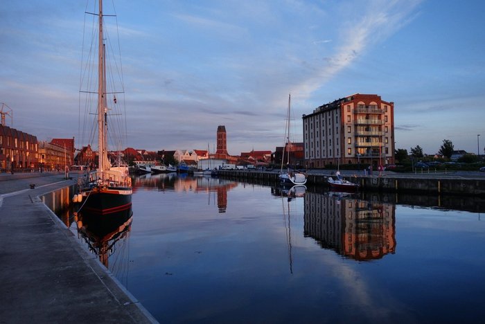 Alter Hafen Wismar zur blauen Stunde