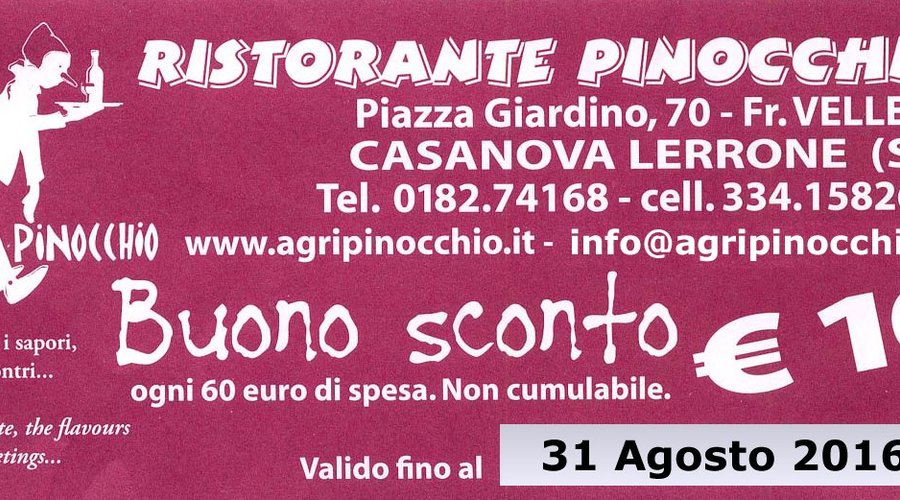 Buono Ristorante Pinocchio 2016