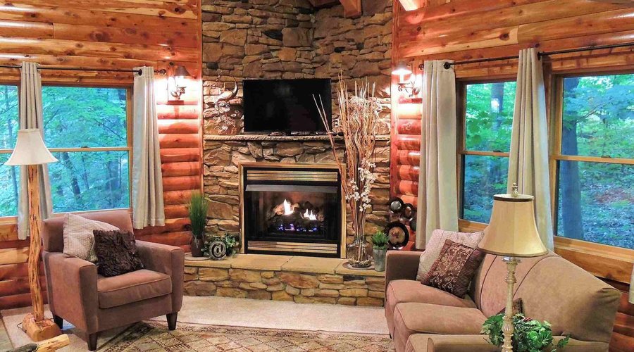 Cedar Cabin Living Room