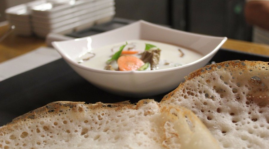 appam with lamb stew