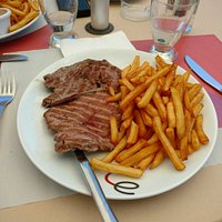 L'entrecote accompagnée de frites