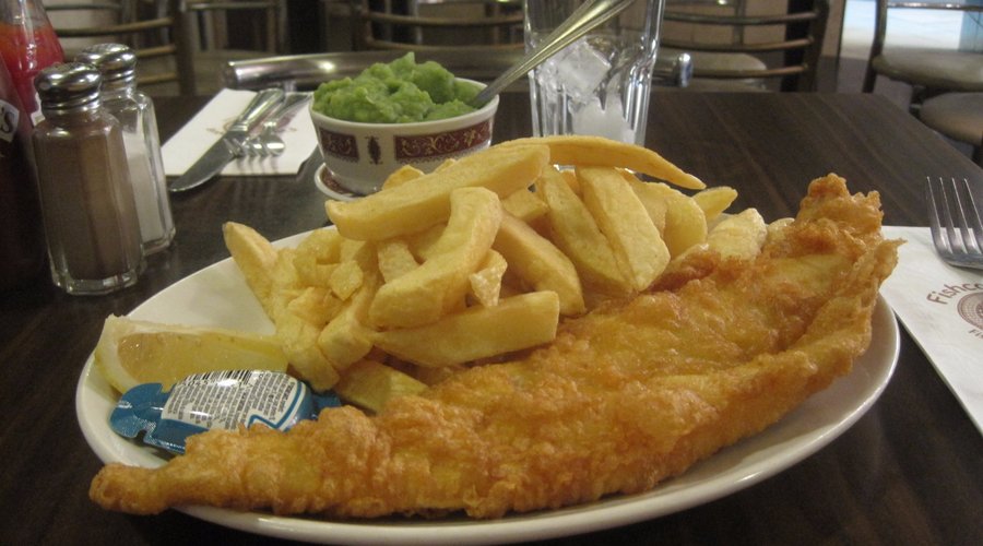 huge fish-and-chip plate