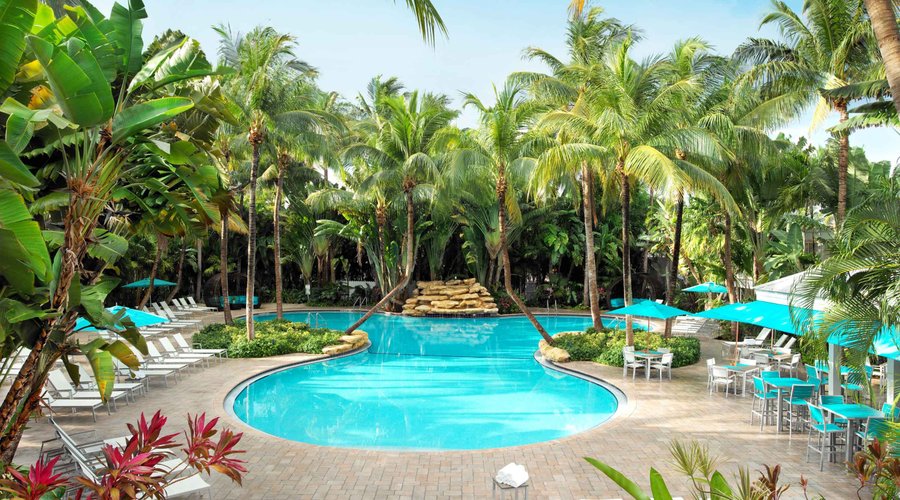 The brand new Key West Pool Pavilion & Bar.  True tranquil vacation setting, yet near it all.