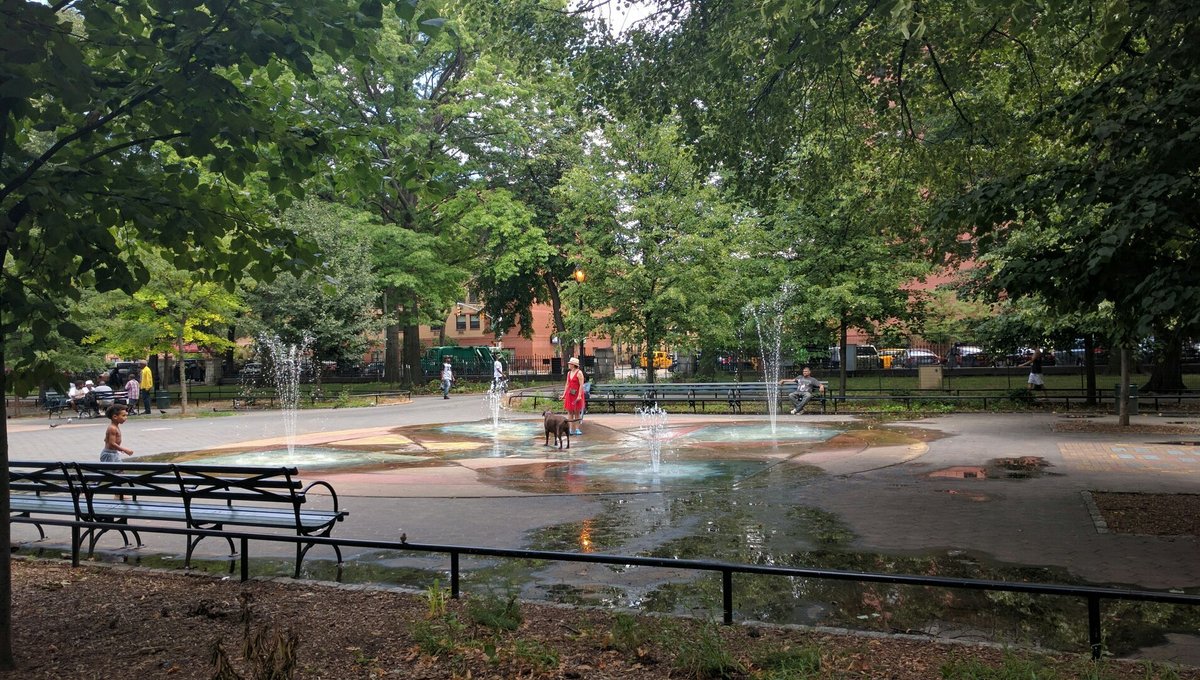 Marcus Garvey Park Harlem bandshell and pool