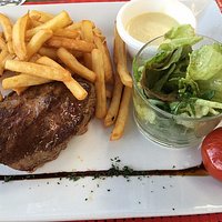 Pièce de boeuf et sa sauce au bleu