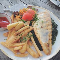 Zanderfilet gebraten auf Spinat