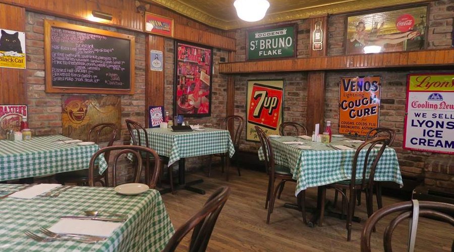 Inside Frankie's restaurant