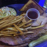 Combo platters have a choice of two meats, two sides and generous portions.