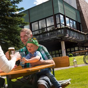 Sommerlicher Biergarten