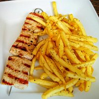 Suflaki and French Fries
