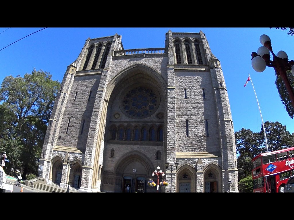 Christ Church Cathedral Victoria   From Accross The Road 