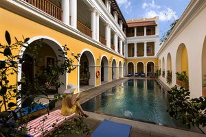 Palais de Mahe - Cgh Earth in Pondicherry, image may contain: Villa, Housing, Hotel, Resort