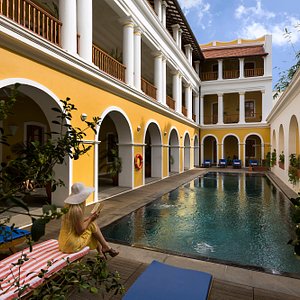 Pondicherry does warm up a bit from time to time. And the Palais de Mahe's lap pool offers the a