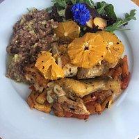 Perlhuhnbrust mit Rotwein-Rosmarin-Risotto