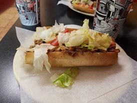 Gluten free steak and cheese sub