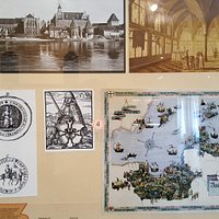 Display of maps and depictions from the Teutonic Knights era