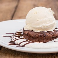 16. Belgian Chocolate Souffle Cake with Haagen-Dazs