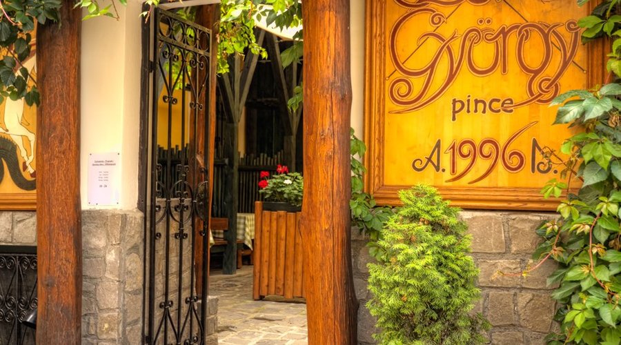 The entrance of the restaurant