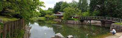 Lake in the Japanese Gardens of Hasselt, Belgium, largest Japanese garden  in Europe. Photo: Dominique du Rouge Cloître Address: 3500 Hasselt, Koning  Boudewijnl…