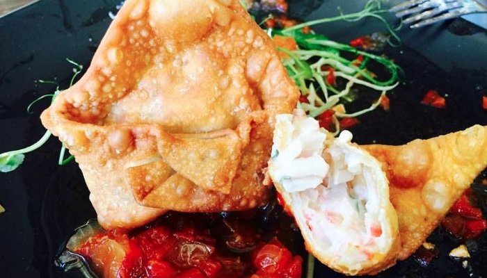 Yummy Crab & Shrimp Rangoon with Chili Jam