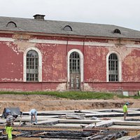 In terrible shape. (2016) New buliding being built in front of the church