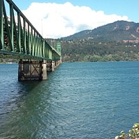 View of the bridge from the park