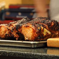 Sorghum Molasses Glazed Prime Rib Rack of Berkshire Pork