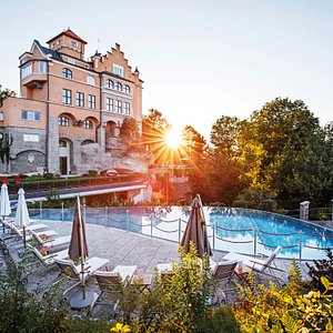 Hotel Schloss Monchstein in Salzburg, image may contain: Villa, Housing, Resort, Hotel