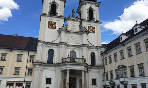 Inside the courtyard of the Abbey.
