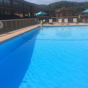 Very nice pool and children's play area