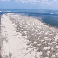 Luchtfoto van het oosterstrand